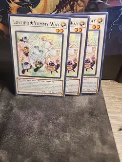 × 3 - yugioh lollipo yummy way rare jush-en021 - Image 1