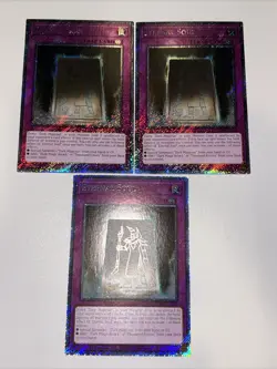 3x Yugioh! Eternal Soul RA04Platinum Secret Rare - 1st Edition Near Mint Playset - Image 1