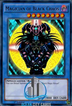 Yugioh Magician of Black Chaos ygld-enc01 1st Edition Ultra Rare - Image 1
