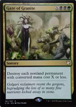 181/307 GAZE OF GRANITE RARE COMMANDER 2018 MTG CARD - Image 1