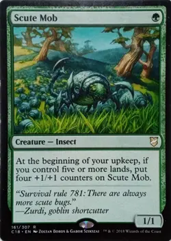 161/307 SCUTE MOB RARE COMMANDER 2018 MTG CARD - Image 1