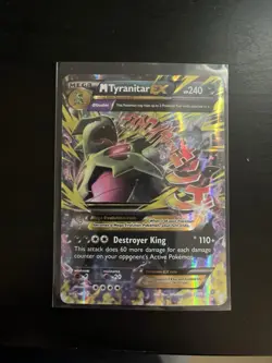 Pokemon TCG Mega-Tyranitar-EX Holo Rare Card Ancient Origins 43/98 (minor bend) - Image 1