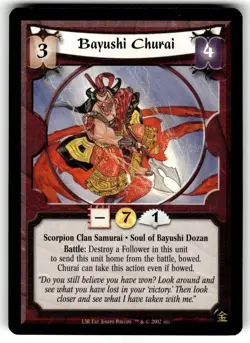 Legend of the Five Rings Four Winds Card Gold Edition - Bayushi Churai - Image 1