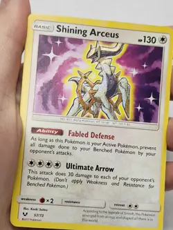 SHINING ARCEUS 57/73 Shining Legends Pokemon Card Holo - Image 2