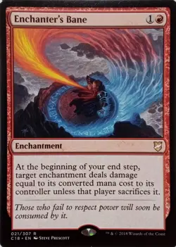 021/307 ENCHANTER'S BANE RARE COMMANDER 2018 MTG CARD - Image 1