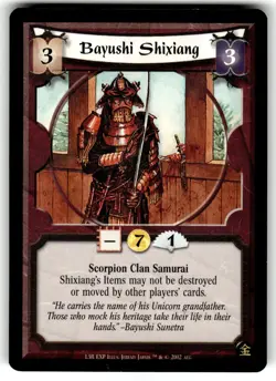 Legend of the Five Rings An Oni's Fury Card - Bayushi Shixiang - Image 1