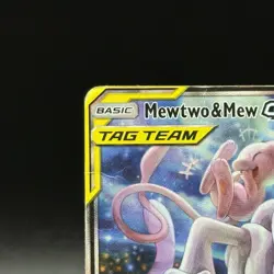 Mewtwo & Mew GX Pokemon TCG Sun & Moon Holo Promo Card #SM191 - HP DMG - Image 3