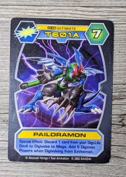 Digimon D-Tector Paildramon Ultimate Card DT-48 T601A 2002 Bandai Used - Image 1