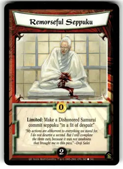 Legend of the Five Rings Four Winds Card Gold Edition - Remorseful Seppuku - Image 1