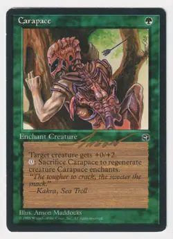 Gold Signed Carapace LP Homelands Artist Anson Maddocks 1995 MTG Magic Vintage! - Image 1