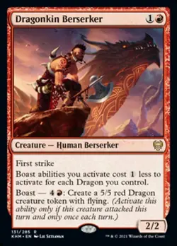 MTG Kaldheim *FOIL* R Dragonkin Berserker #131 - Image 1