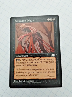 MTG Strands of Night Weatherlight Regular Uncommon - Bit of Edge Wear - See Pics - Image 1