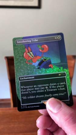 MTG - Smothering Tithe - Foil - Mr Krabs - Rainbow foil - Art Alt - WATCH VIDEO! - Image 2