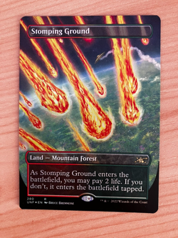MINT Stomping Ground Rare Borderless Foil shiny #280 | UNF Unfinity | MTG Magic - Image 1