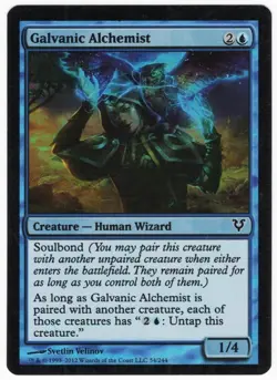 Galvanic Alchemist 2012 Avacyn Restored FOIL Blue Common Creature MTG LP AZ1 - Image 1