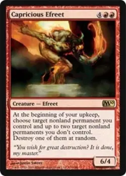 1x Capricious Efreet - Foil Light Play MTG Magic - Image 1
