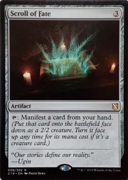 058/302 SCROLL OF FATE RARE COMMANDER 2019 MTG CARD - Image 1