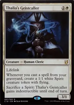007/302 THALIA'S GEISTCALLER RARE COMMANDER 2019 MTG CARD - Image 1