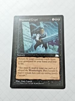 MTG Shattered Crypt Weatherlight Regular Common - Some Edge Wear - See Pics - Image 1