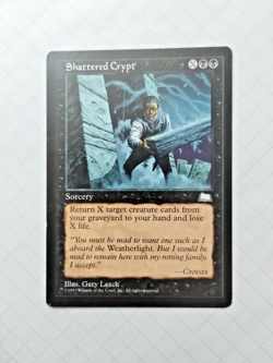 MTG Shattered Crypt Weatherlight Regular Common - Some Edge Wear - See Pics - Image 2