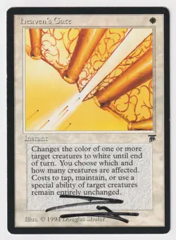 Sigend Heaven's Gate MP Legends English Artist Douglas Shuler 1994 MTG Magic! - Image 1