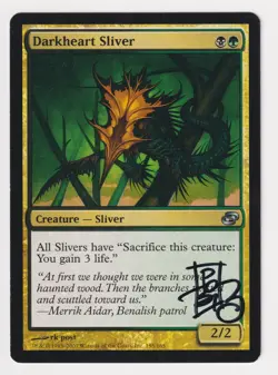 Signed Darkheart Sliver HP Planar Chaos Artist rk post 2007 MTG Magic Uncommon! - Image 1