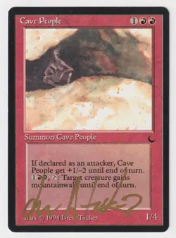 Gold Signed Cave People LP The Dark Artist Drew Tucker 1994 MTG Magic Vintage! - Image 1
