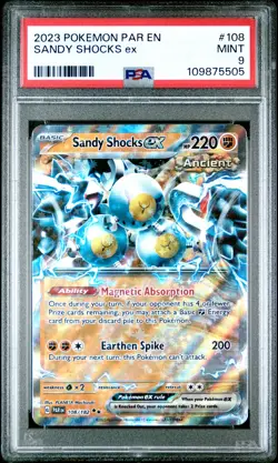 2023 Pokemon Par EN-Paradox Rift Sandy Shocks EX #108 PSA 9 - Image 1