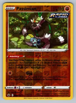 Passimian Reverse Holo Rare - 088/198 - Chilling Reign Pokemon 2021 - Image 1