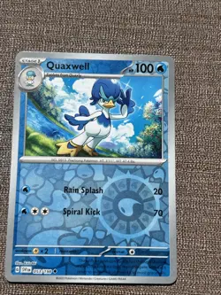 Quaxwell 053/198 Reverse Holo Pokemon Scarlet & Violet LP Lightly Played - Image 2