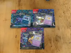 Pokemon SV4.5 Paldean Fates Tech Sticker Collection SET of 3 (1 of each) SEALED! - Image 1