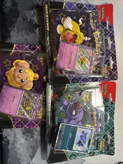 Pokemon SV4.5 Paldean Fates Tech Sticker Collection SET of 3 (1 of each) SEALED! - Image 1