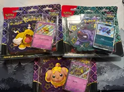 Pokemon SV4.5 Paldean Fates Tech Sticker Collection SET of 3 (1 of each) SEALED! - Image 2