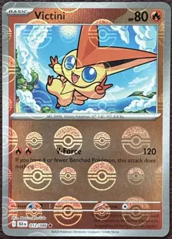Victini 012/086 Scarlet & Violet-Black Bolt Master Ball Reverse Holo Pokemon - Image 1