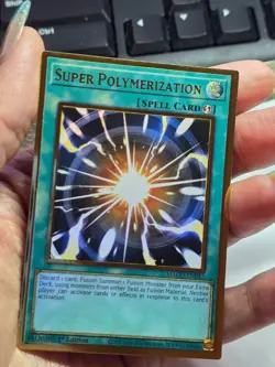 Yugioh Super Polymerization MAGO-EN047 Gold Rare 1st Edition - Image 2