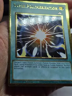 Yugioh Super Polymerization MAGO-EN047 Gold Rare 1st Edition - Image 4