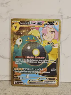 Pokemon TCG Ionos Bellibolt ex 188/159 Journey Together Gold Hyper Rare Card NM - Image 2