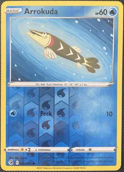 Arrokuda 082/264 Swsh08: Fusion Strike Reverse Holo - Pokemon Card - Image 1