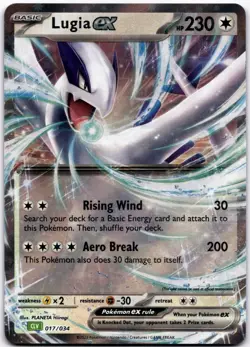 Lugia ex Classic Collection Trading Card Game Classic 017/034 NM - Image 1