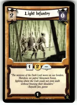 Legend of the Five Rings Four Winds Card Gold Edition - Light Infantry - Image 1