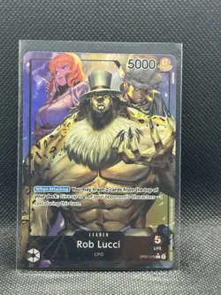 OP07-079 Rob Lucci : Leader Alt Art Foil Parallel One Piece TCG Card : OP07 - Image 1