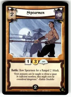Legend of the Five Rings Four Winds Card Gold Edition - Spearmen - Image 1