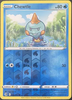 Chewtle 080/264 Swsh08: Fusion Strike Reverse Holo - Pokemon Card - Image 1