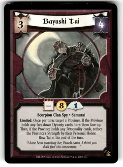Legend of the Five Rings Four Winds A Perfect Cut Card - Bayushi Tai - Image 1
