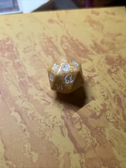 Magic The Gathering FROM THE VAULT FTV EXILED YELLOW D20 SPINDOWN DICE DIE MTG - Image 1