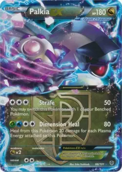 Damaged Palkia-EX - 66/101 - Rare Holo EX Pokemon Plasma Blast - Image 1