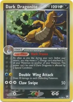 Heavily Played Dark Dragonite - 15/109 - Holo Rare Pokemon Deck Exclusives - Image 1