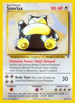 Lightly Played Snorlax - 64/110 - Uncommon Pokemon Legendary Collection - Image 1