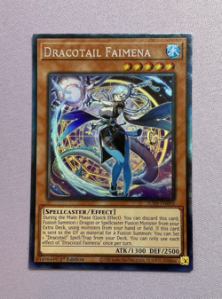 Yugioh Dracotail Faimena Collectors Rare JUSH-EN002 1st Edition - Image 1