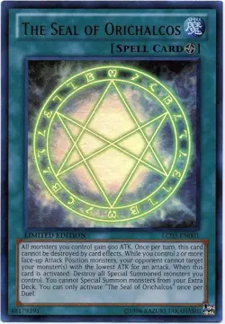 Lightly Played Yugioh Seal of Orichalcos DRL3-EN070 Ultra Rare 1st Edition - Image 1